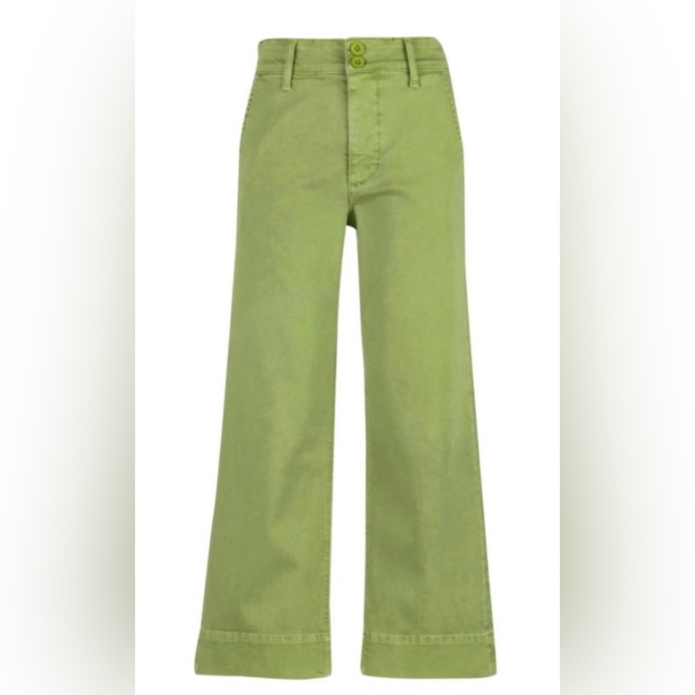 KUT from the Kloth Charlotte Wide-Leg Crop Pants in Pear